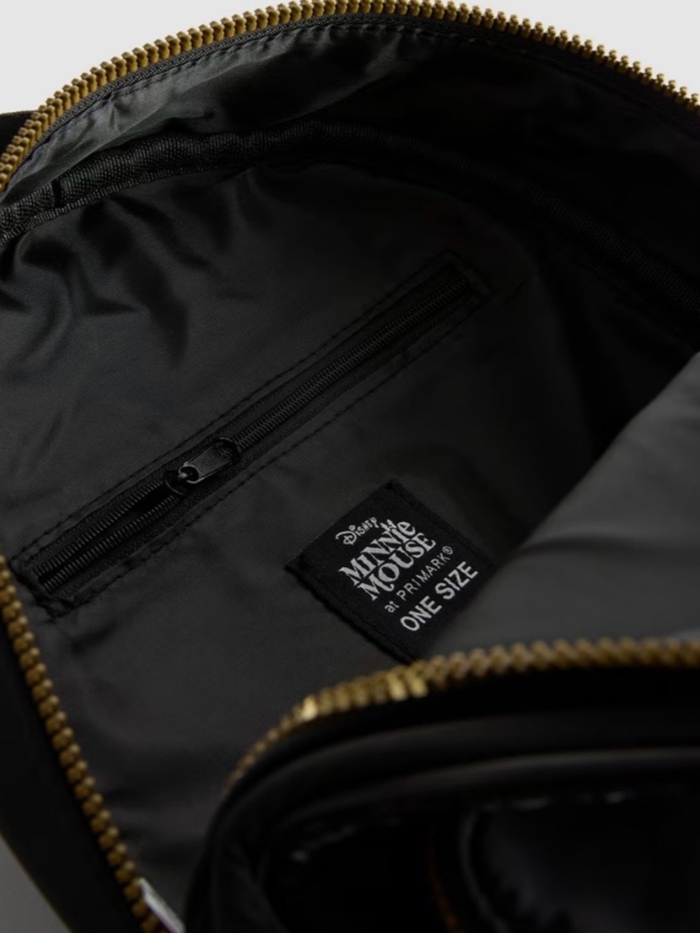 Disney Black Backpack with Gold Zipper and Minnie Tag - Picture 5 of 5